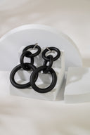 Bicolor Rubber Link Earrings