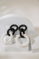 Bicolor Rubber Link Earrings