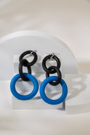 Bicolor Rubber Link Earrings