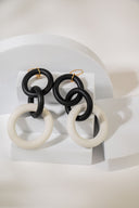 Bicolor Rubber Link Earrings