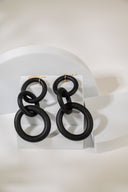 Bicolor Rubber Link Earrings