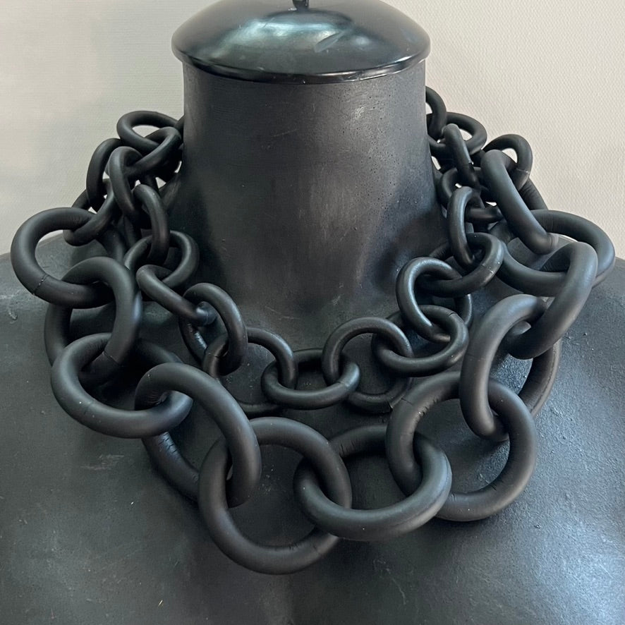 Bicolor Double Strand Rubber Necklace
