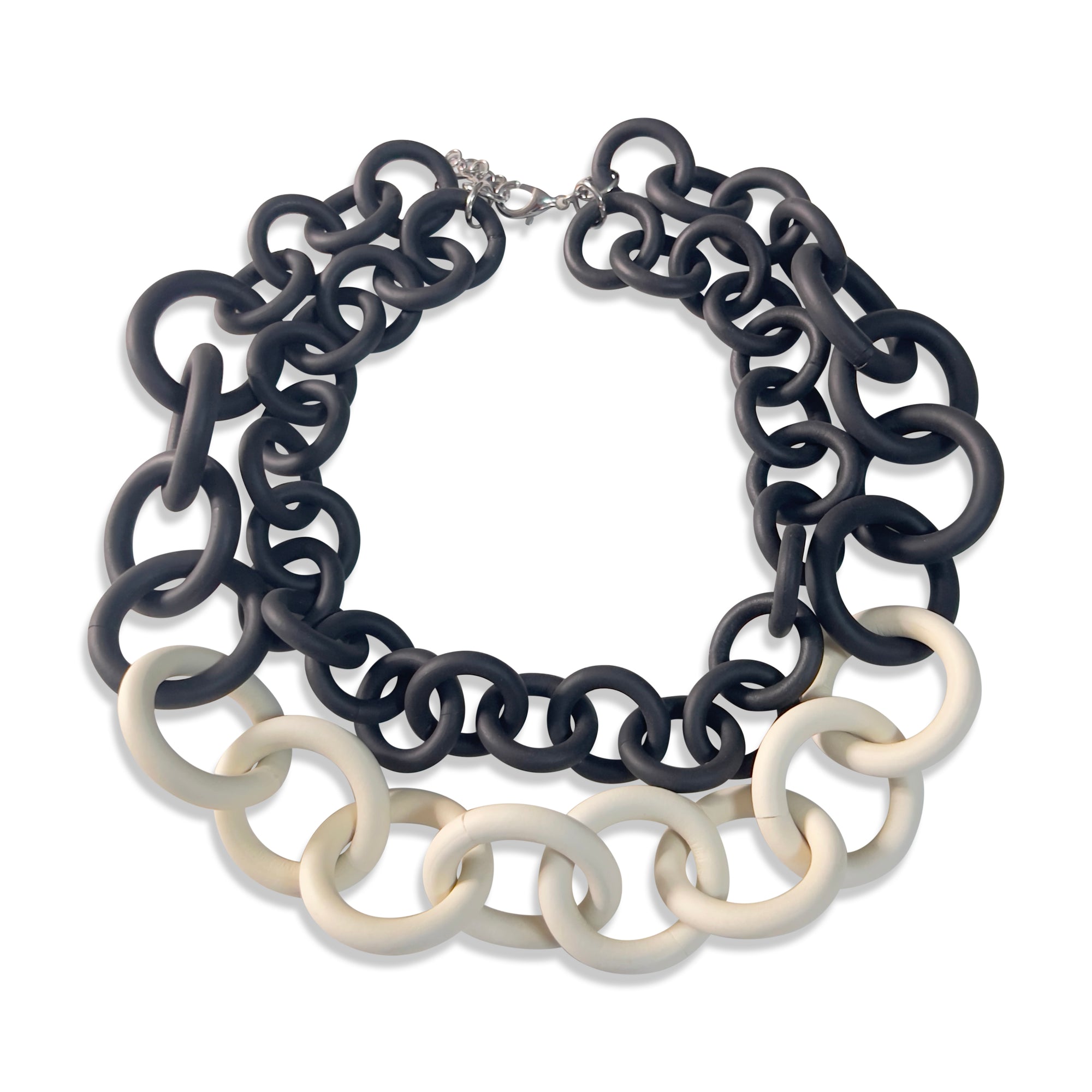 Bicolor Double Strand Rubber Necklace