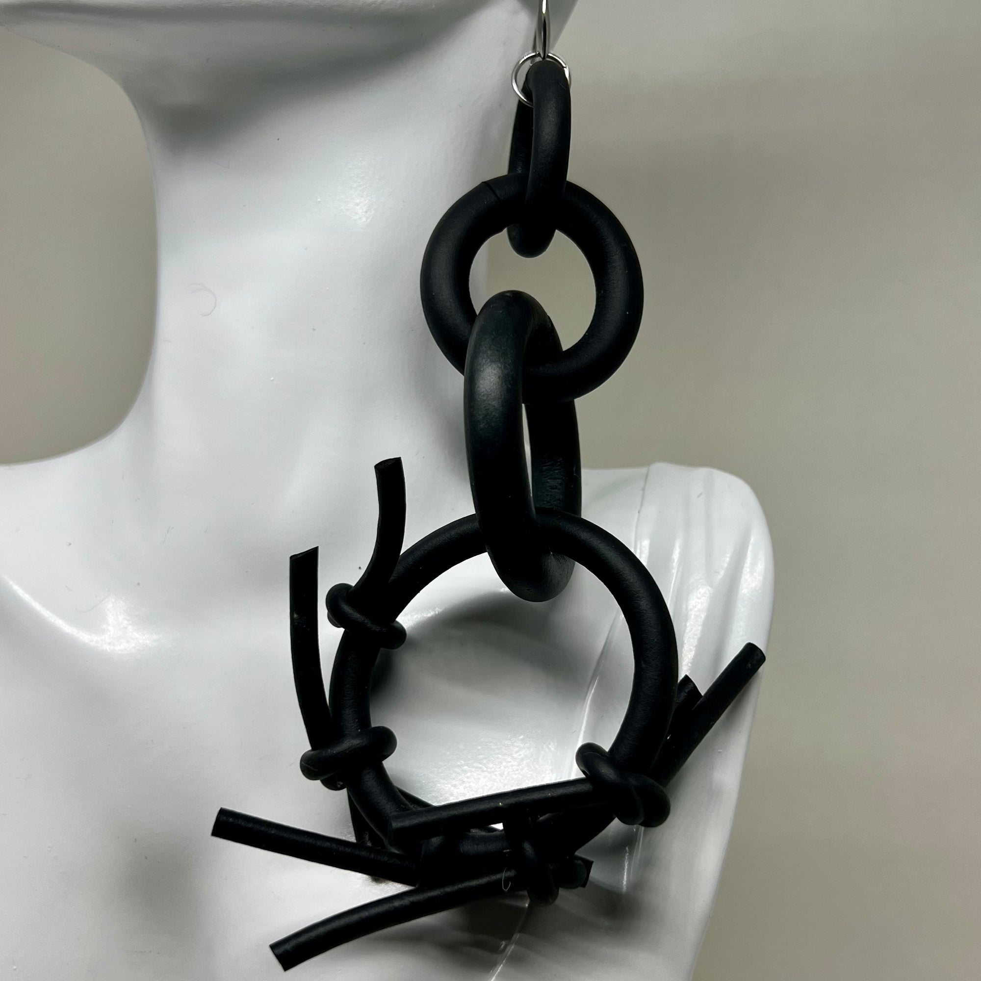 bird's nest rubber earrings by nyet jewelry