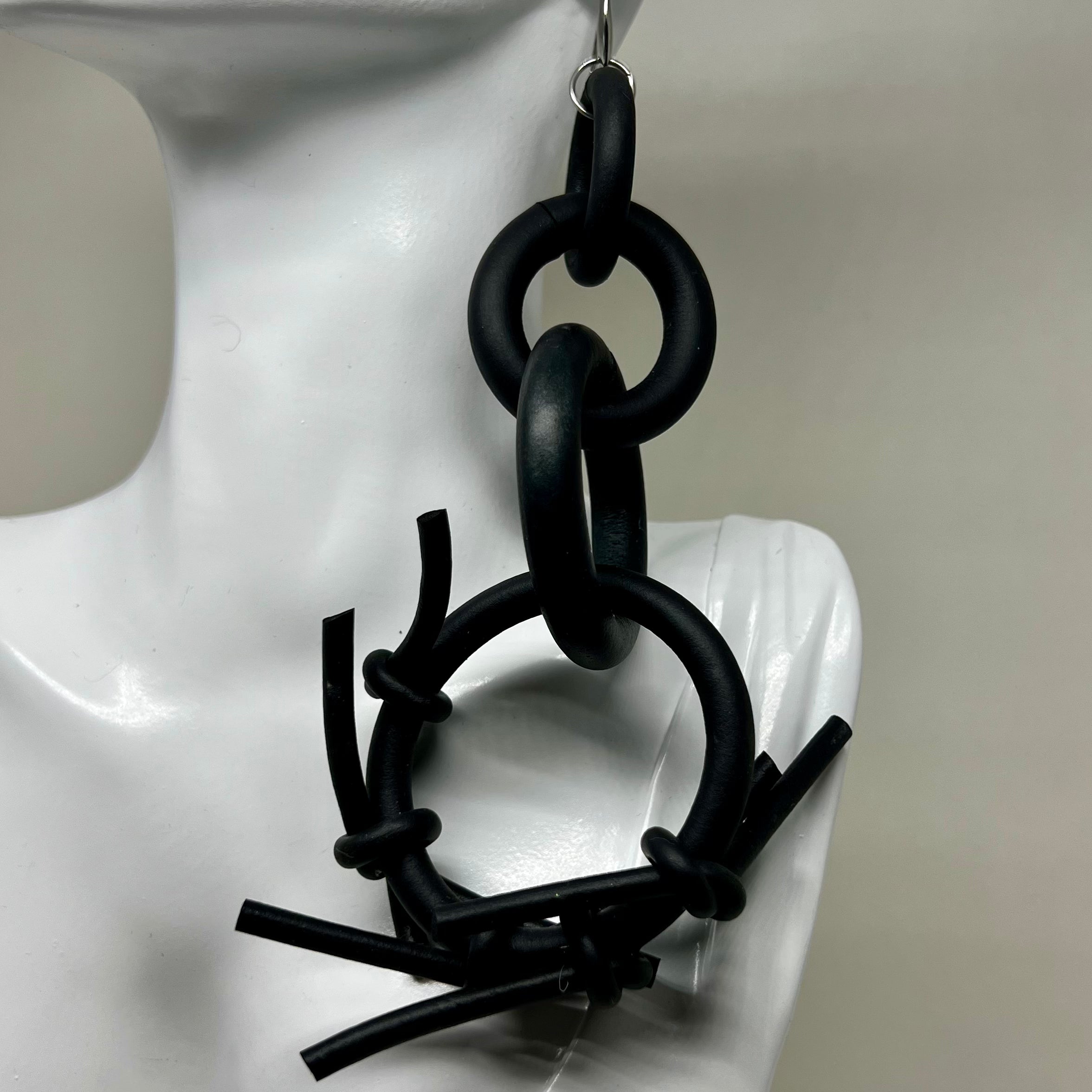 bird's nest rubber earrings by nyet jewelry