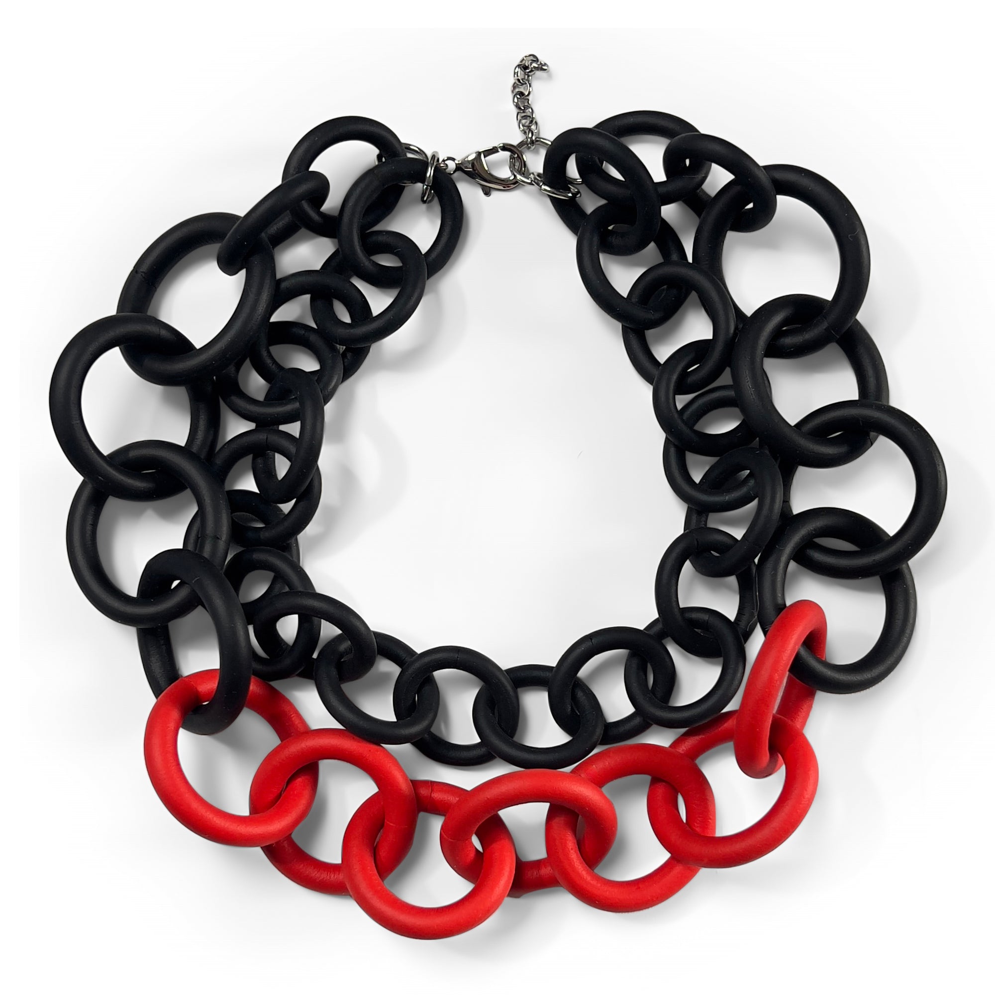 Bicolor Double Strand Rubber Necklace