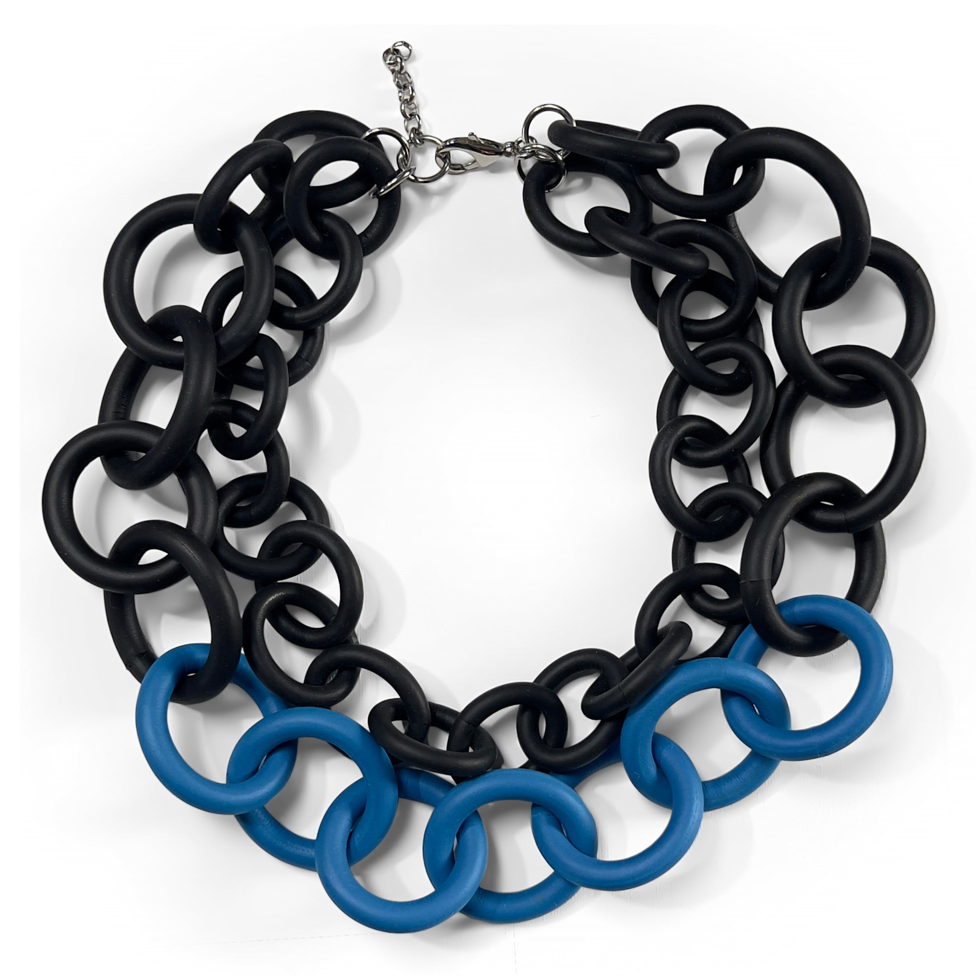 Bicolor Double Strand Rubber Necklace