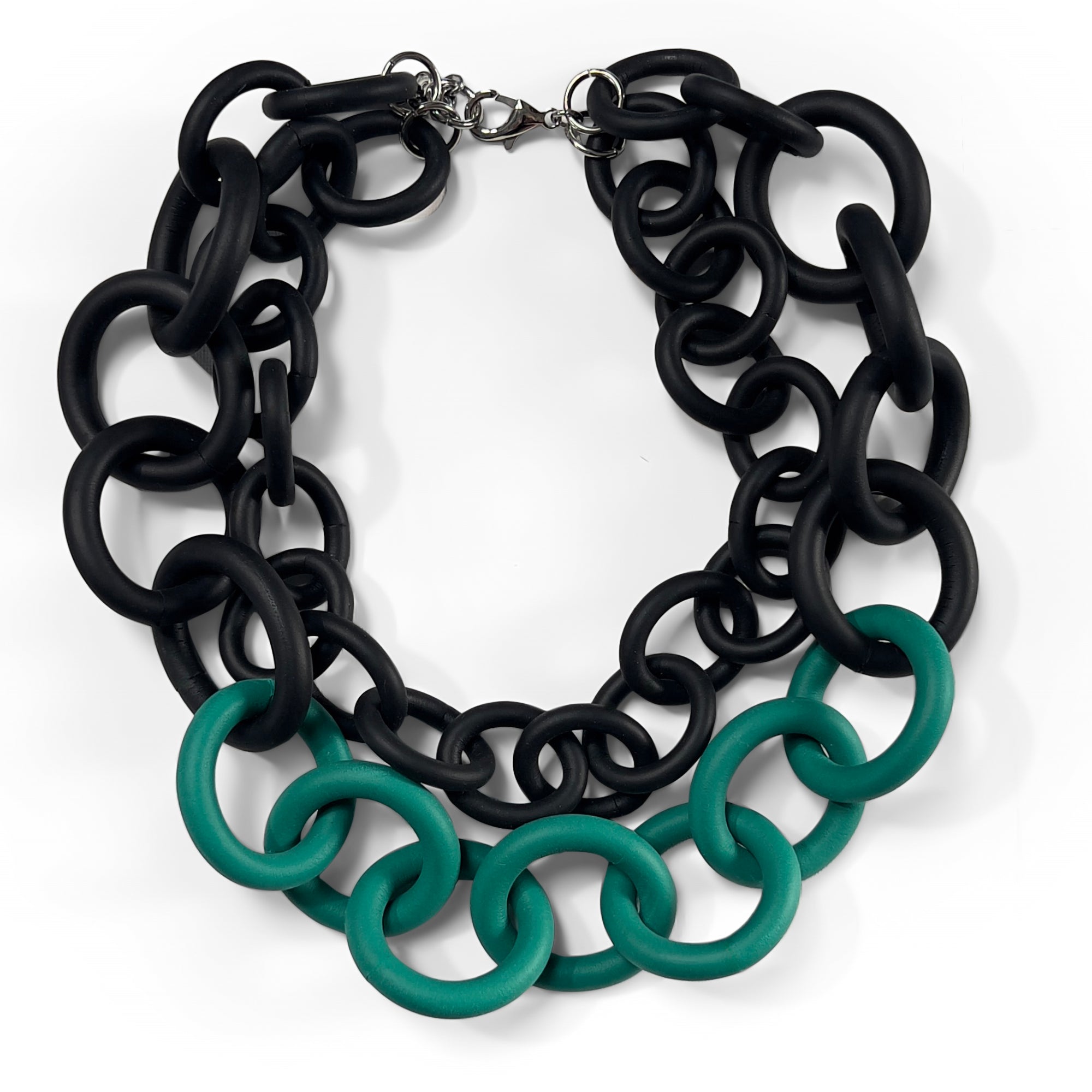 Bicolor Double Strand Rubber Necklace