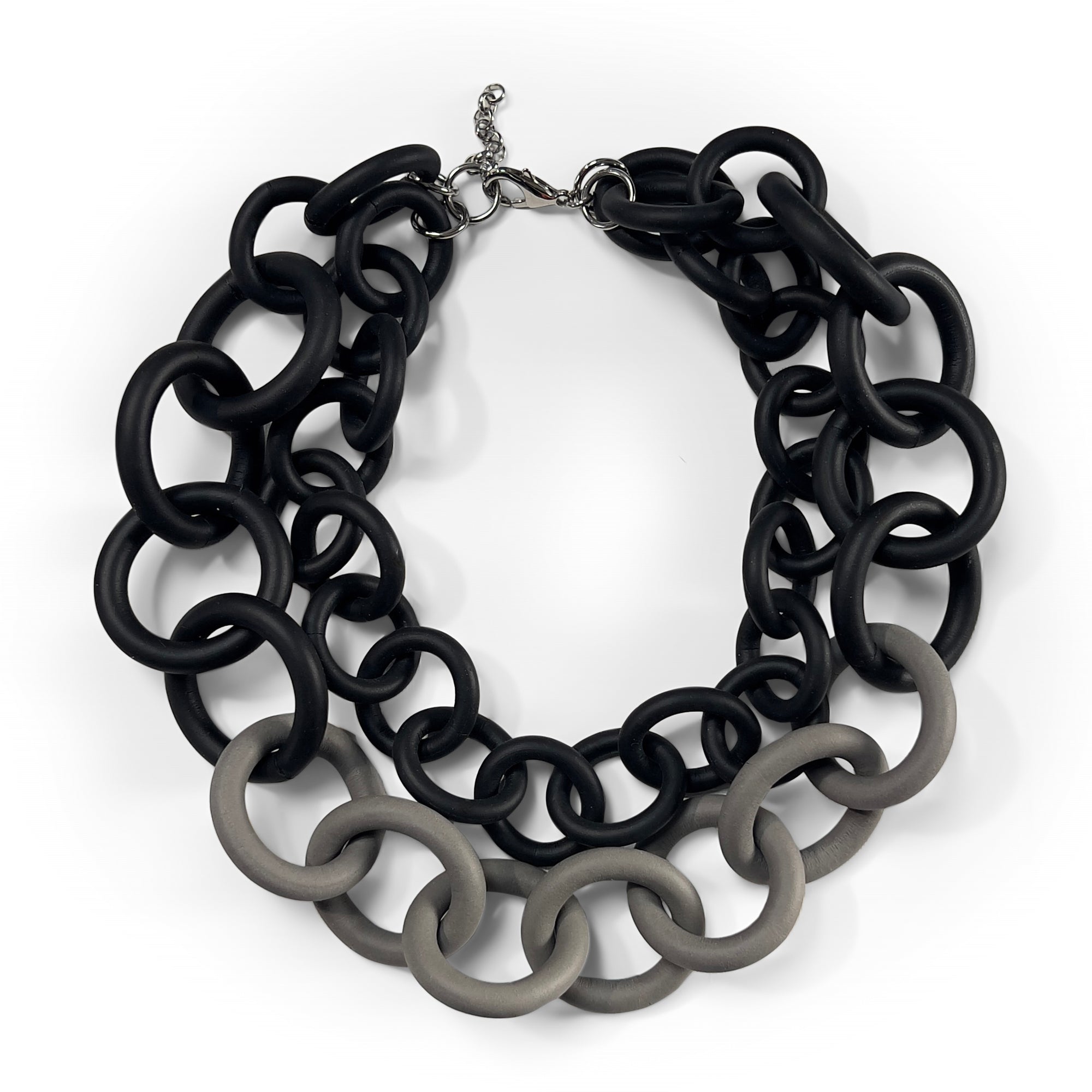 Bicolor Double Strand Rubber Necklace