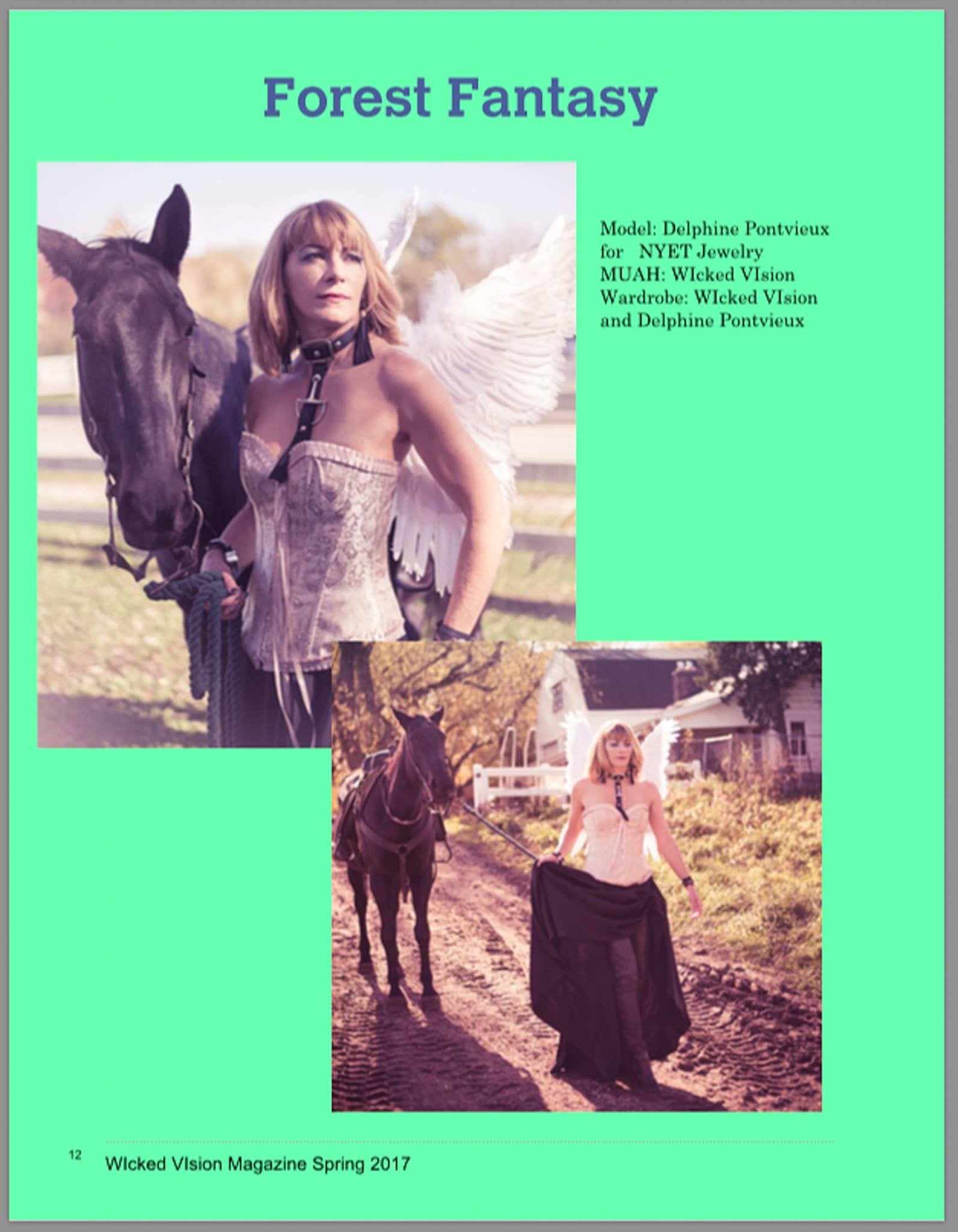 Delphine Pontvieux riding angel photoshoot