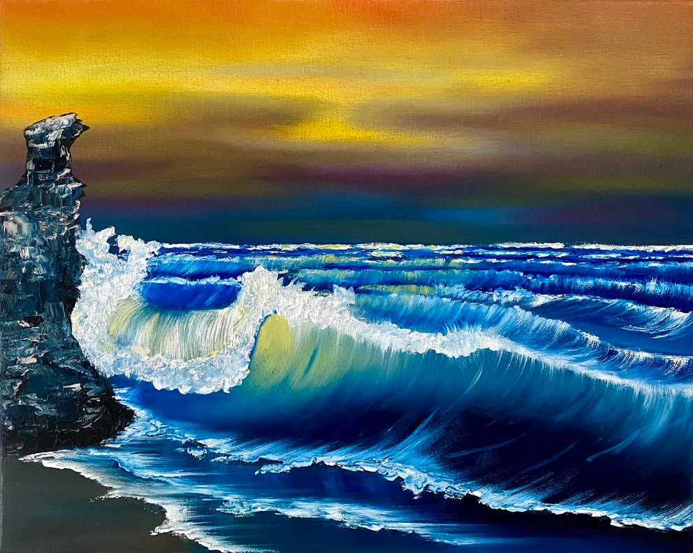 Stormy sunset by delphine pontvieux