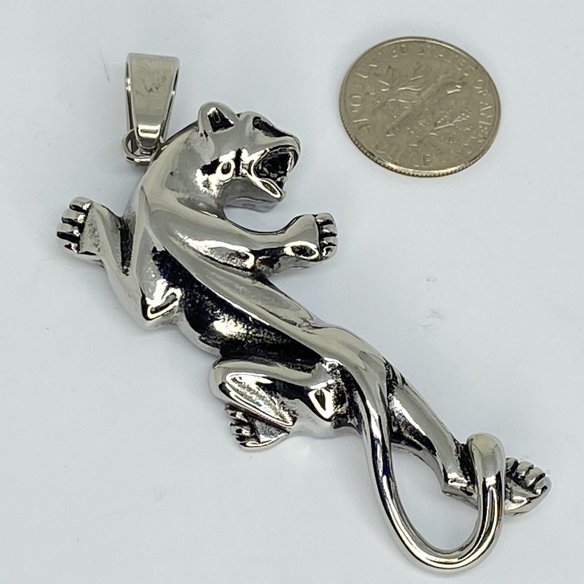 stainless steel pendent panther