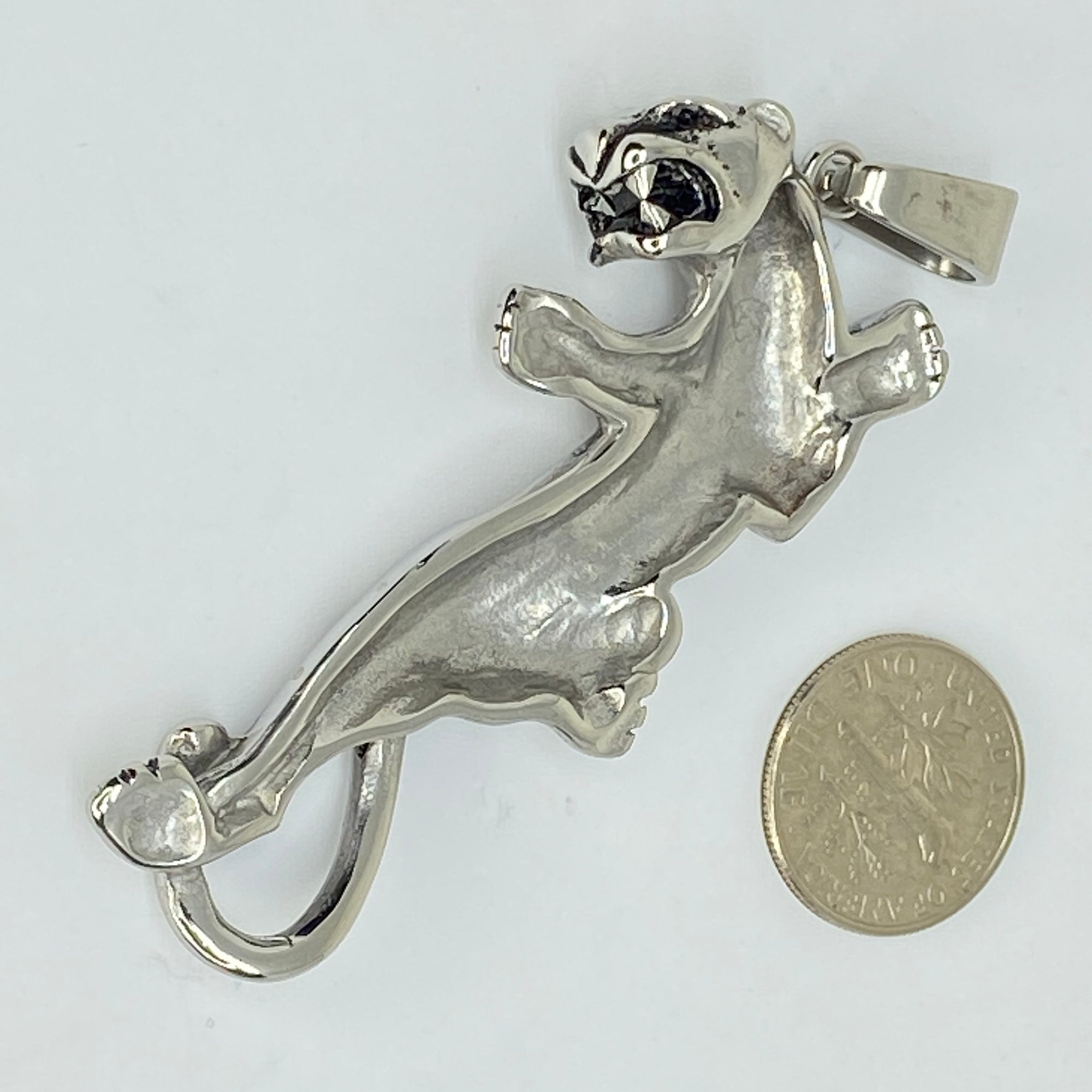 stainless steel pendent panther