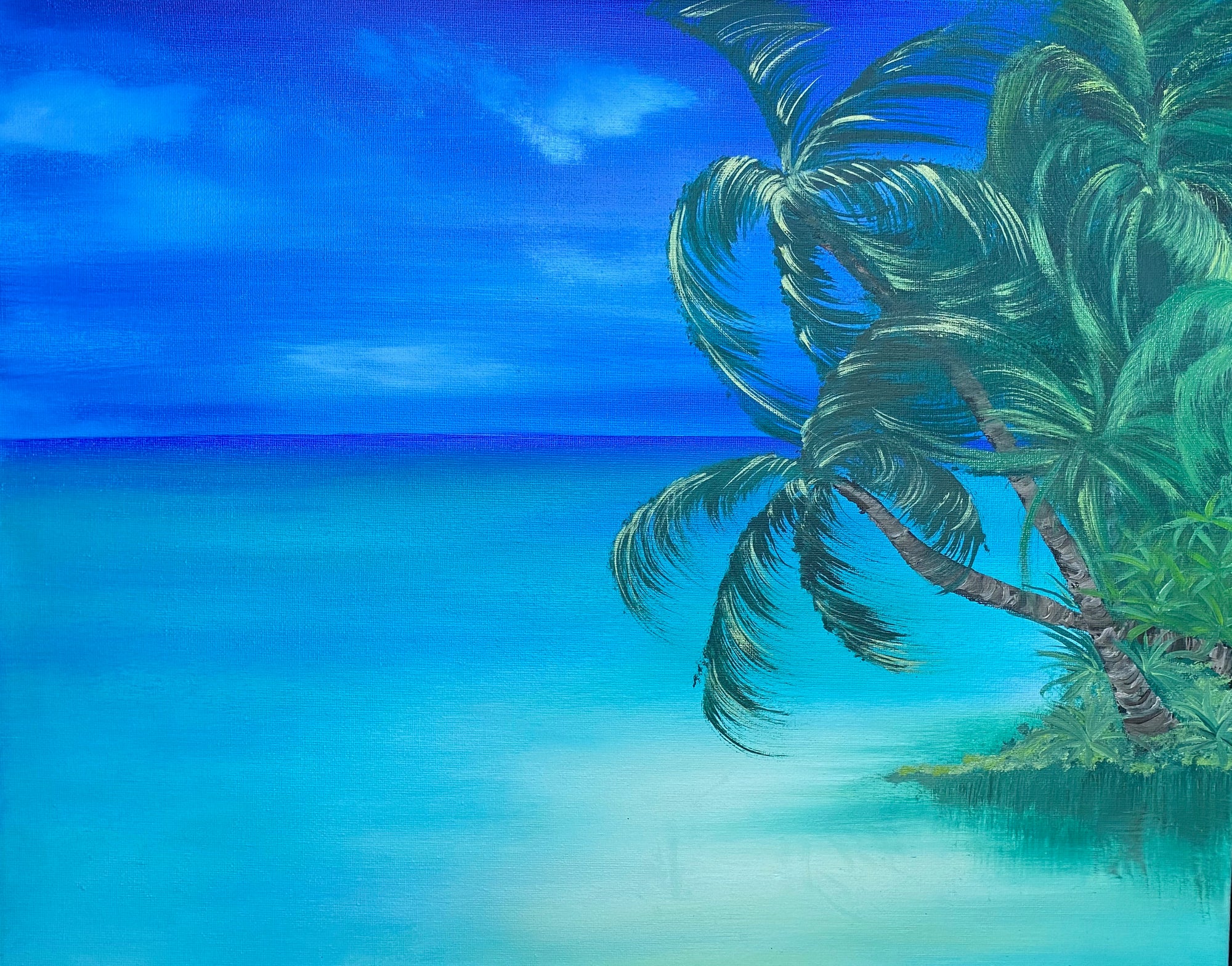 life in the slow lane original painting by Delphine Pontvieux .