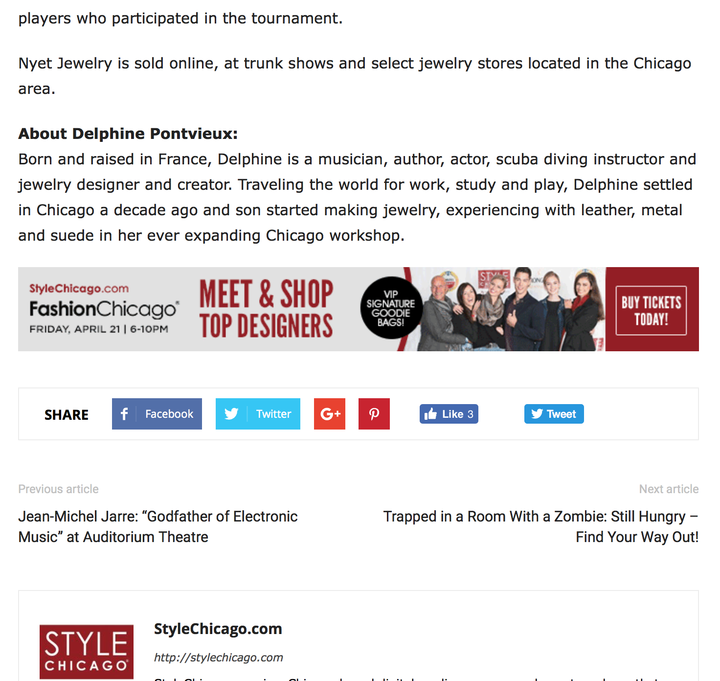 NYET JEWELRY FEATURED IN STYLECHICAGO.COM APRIL 2017