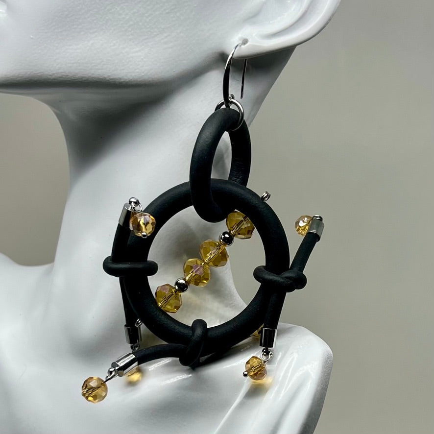 medium Caldera earrings by nyet jewelry