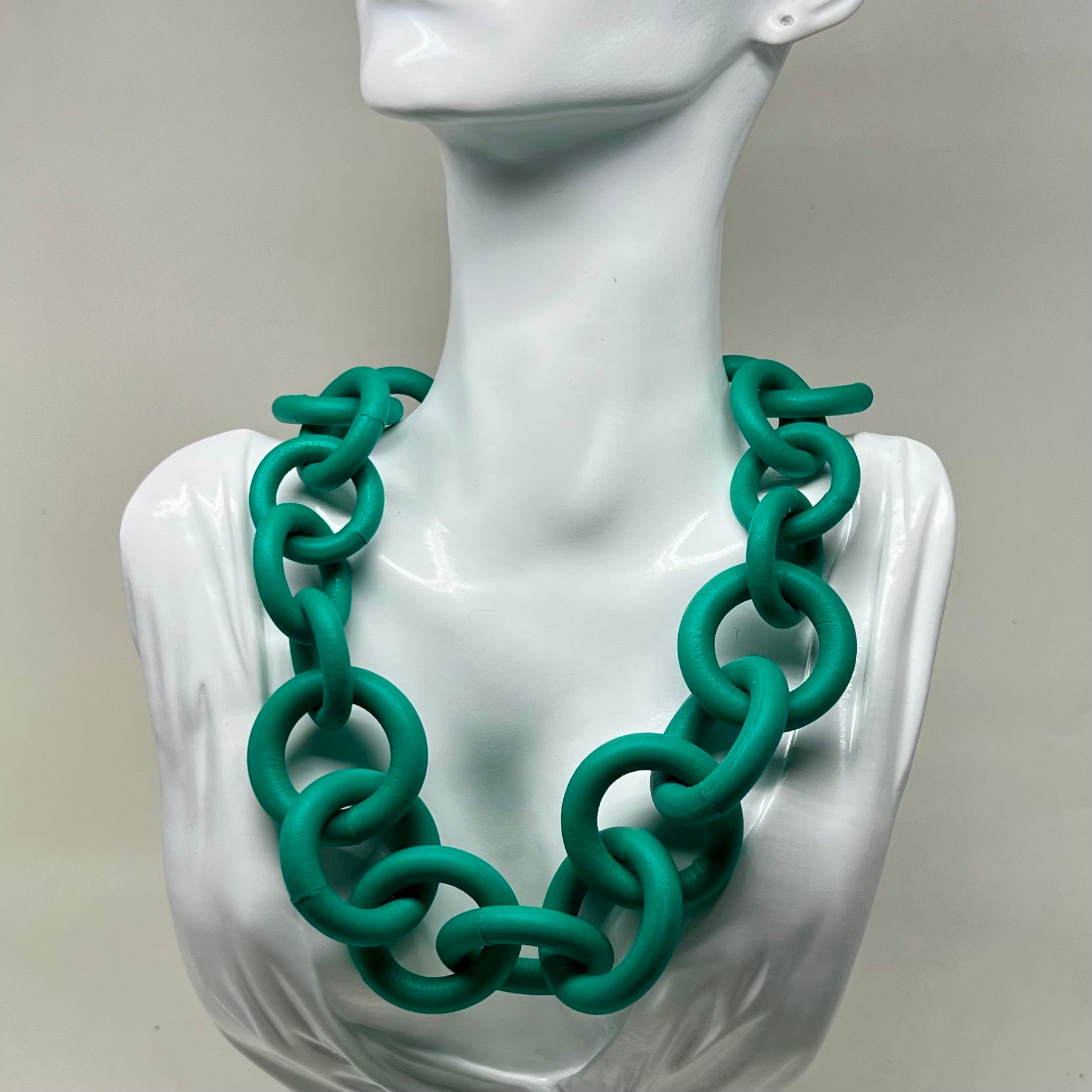 Simple rubber necklace by Nyet Jewelry