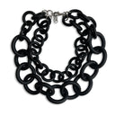 Black Double Strand Rubber Necklace
