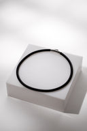 5-mm Rubber Cord with Stainless Steel Bayonet Clasp necklace