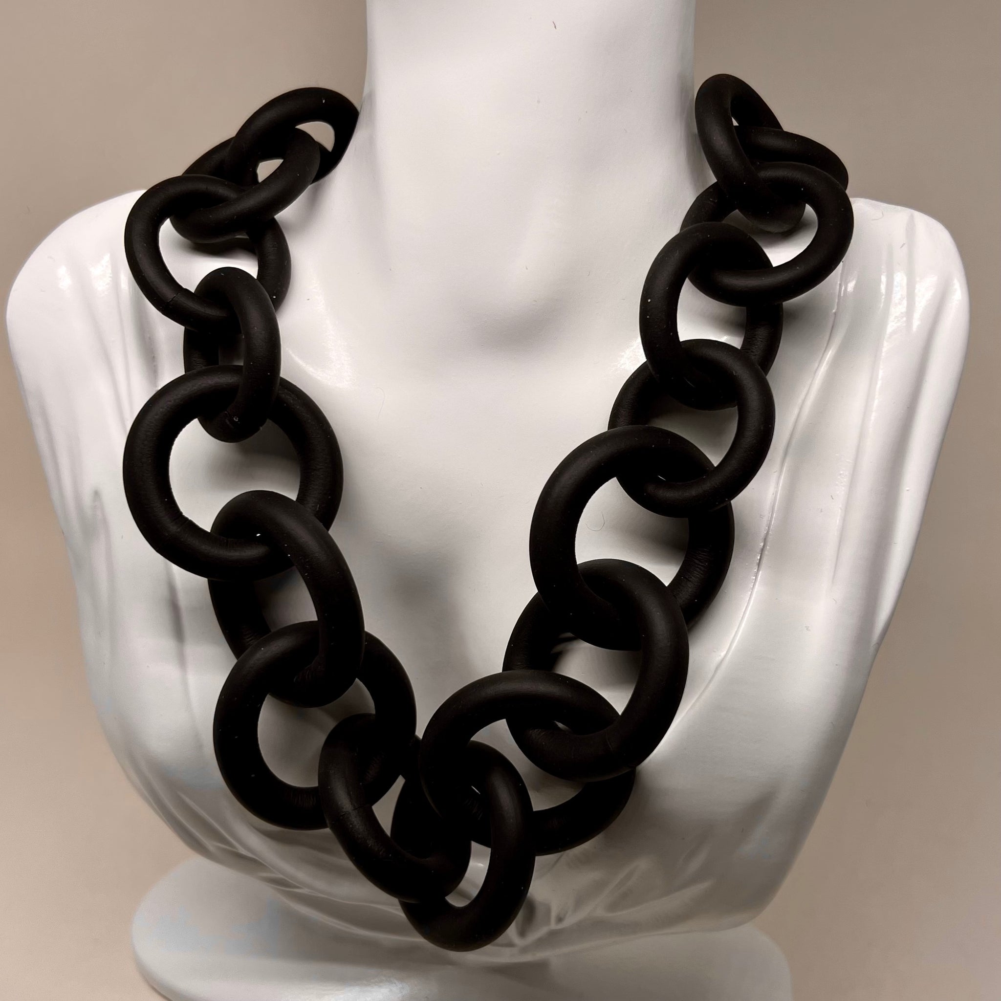 Simple rubber necklace by Nyet Jewelry