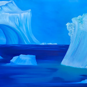 Antarctica oil painting by Delphine Pontvieux 