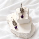 Armory Amethyst Faceted Beads Earrings