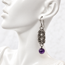 Armory Amethyst Faceted Beads Earrings