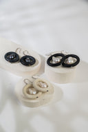 Baroque Pearl Earrings Silver