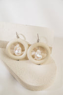 Baroque Pearl Earrings Silver