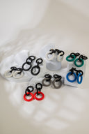 Bicolor Rubber Link Earrings
