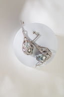 Cage Earrings with Baroque Pearl