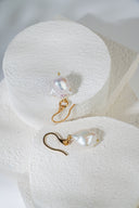 Simple Baroque Pearl Earrings Silver or Gold