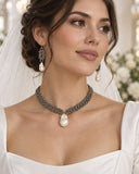 Armory Necklace with Extra Large Baroque Pearl