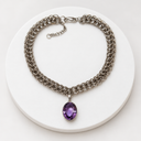 Persian Weave Necklace with Purple Amethyst