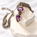 Armory Necklace with Two Purple Amethysts
