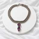 Armory Necklace with Two Purple Amethysts
