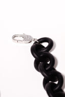 Drop Pendent White Baroque Pearl Rubber Necklace