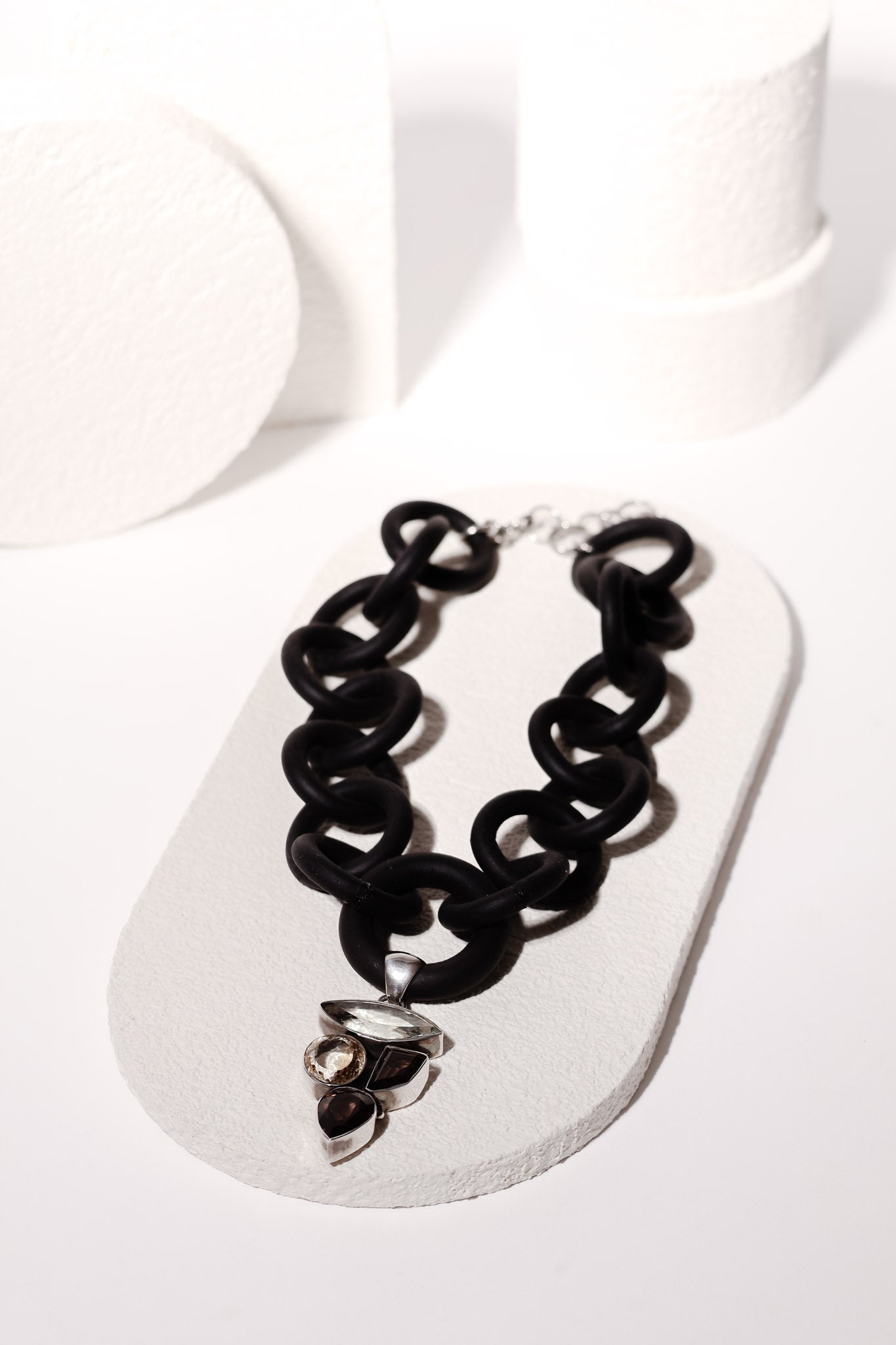 Gemstones and Rubber Necklace 2