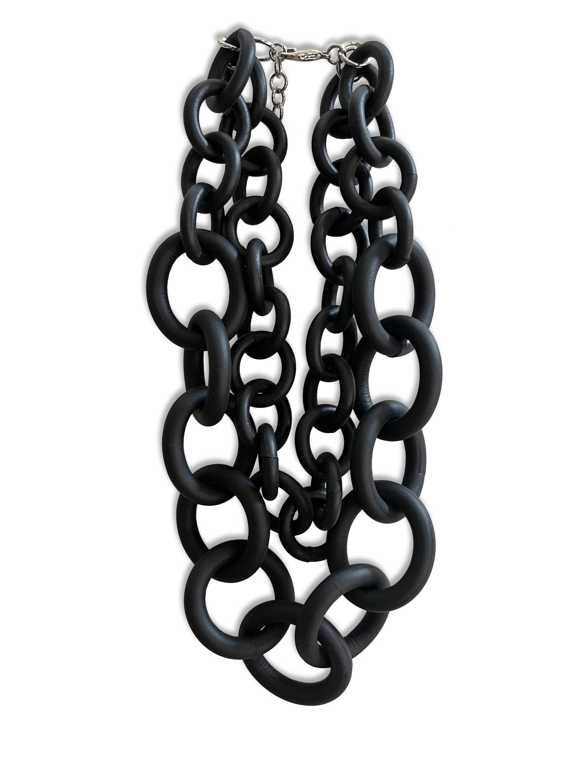 Double strand rubber necklace