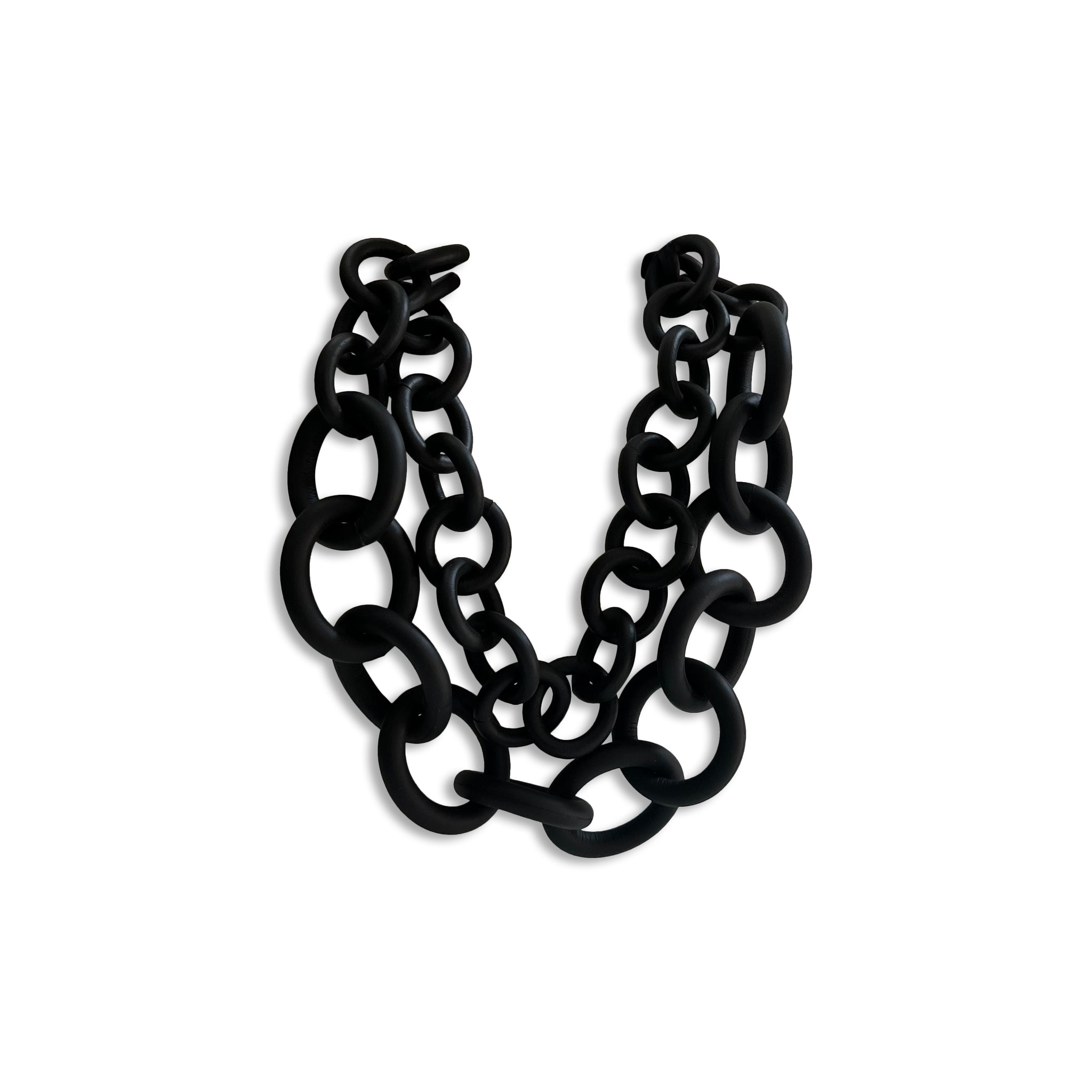Double strand rubber necklace