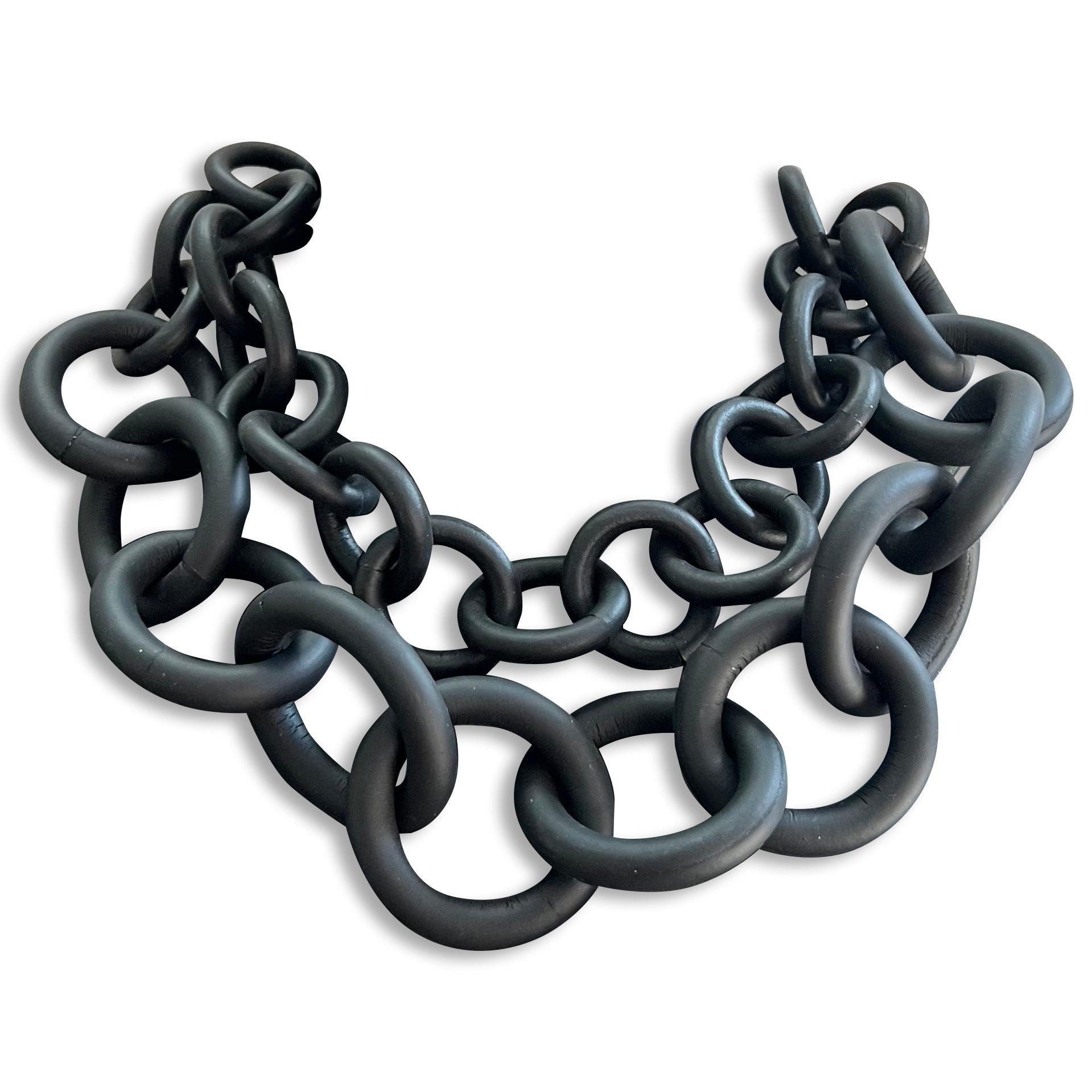 Double strand rubber necklace