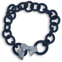 Pave CZ Pretty Bow Rubber Necklace