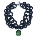 5 in 1 necklace with xl green quartz pendent by NYET jewelry