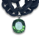 5 in 1 necklace with xl green quartz pendent by NYET jewelry