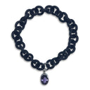 Purple Amethyst and Rubber Necklace #3