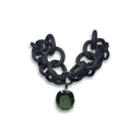 5 in 1 necklace with xl green quartz pendent by NYET jewelry