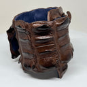 Reptilian Armor Wraparound Cuff chocolate