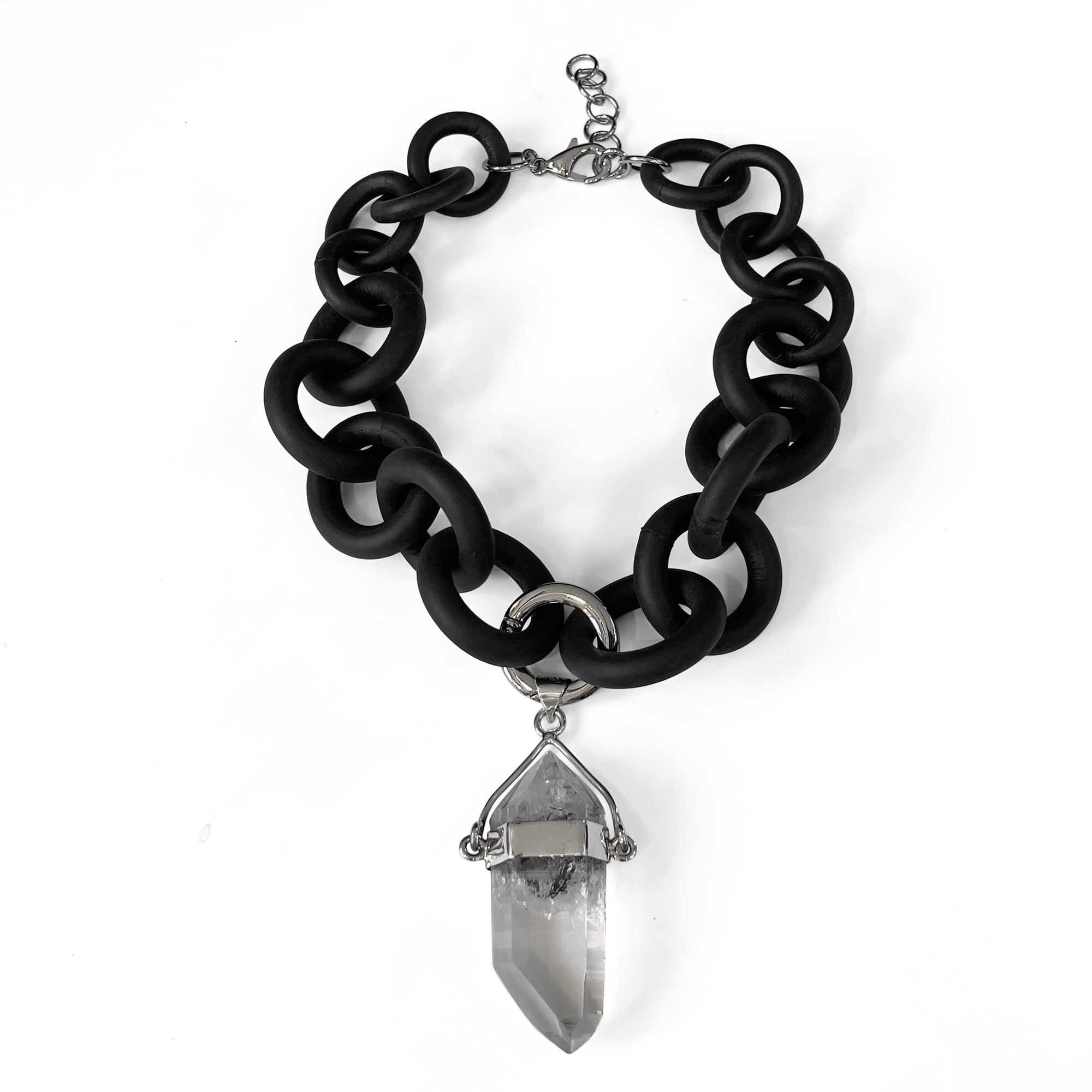 Tibetan Quartz 5-in-1 Rubber Necklace