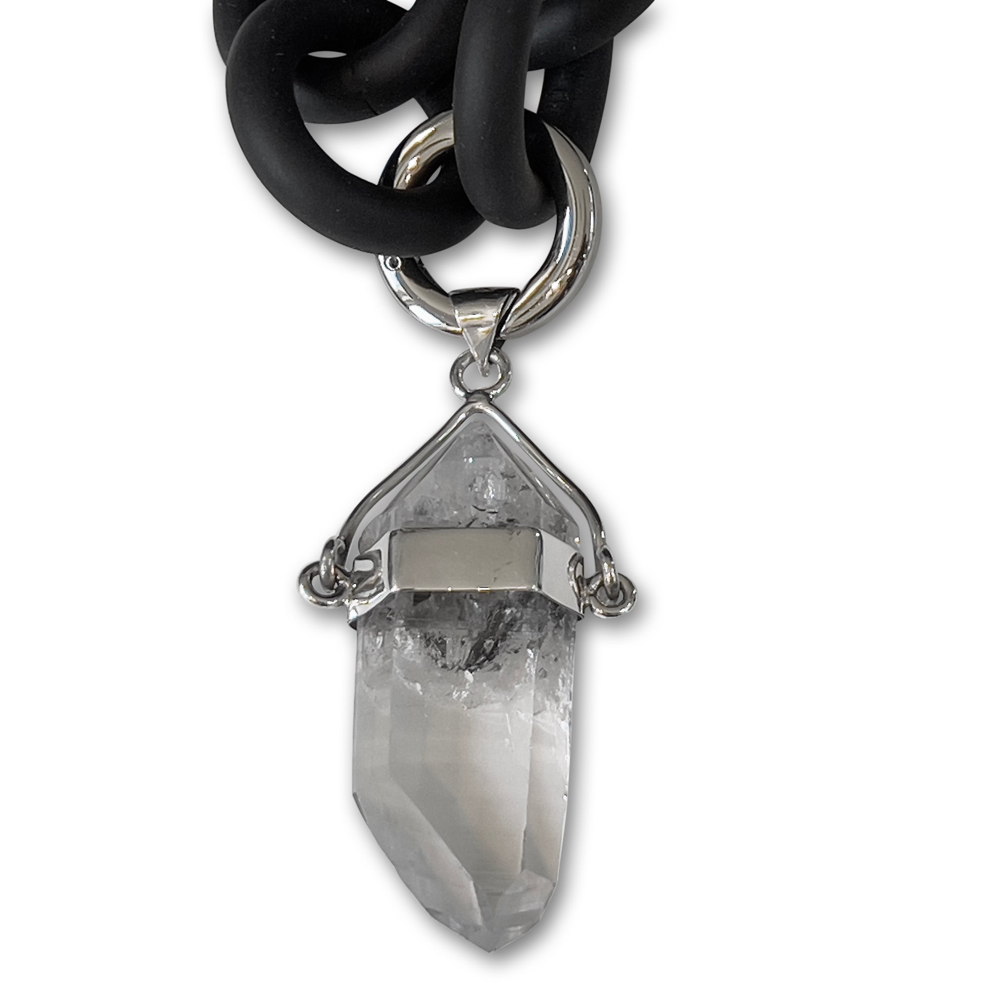 Tibetan Quartz 5-in-1 Rubber Necklace