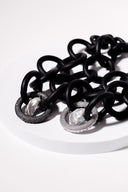 Pave CZ Infinity Ring Rubber Necklace